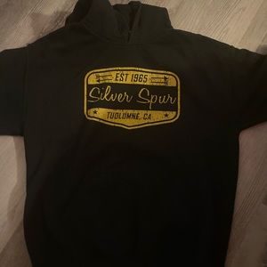 black silver spur hoodie